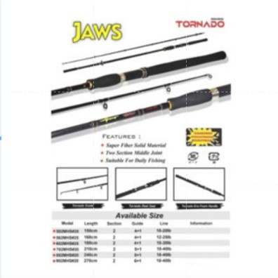 Joran Pancing Tornado Jaws Jig PE 2-4 Spinning