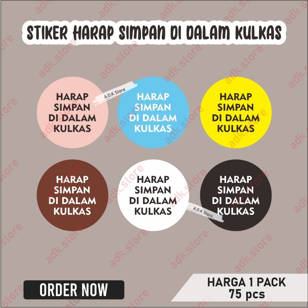 

STIKER BULAT 2,5 CM HARAP SIMPAN DI LEMARI ES