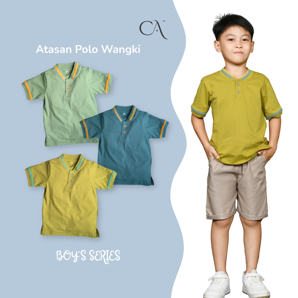 Atasan Baju Kaos Polo Wangki Anak Laki Laki 1-14 tahun part 3