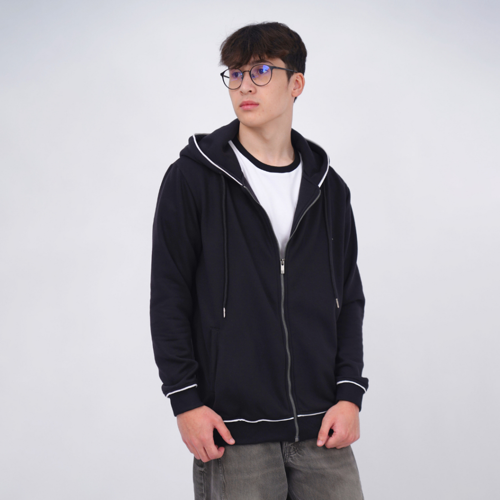 Ryusei Jaket Pria Life Fully Black