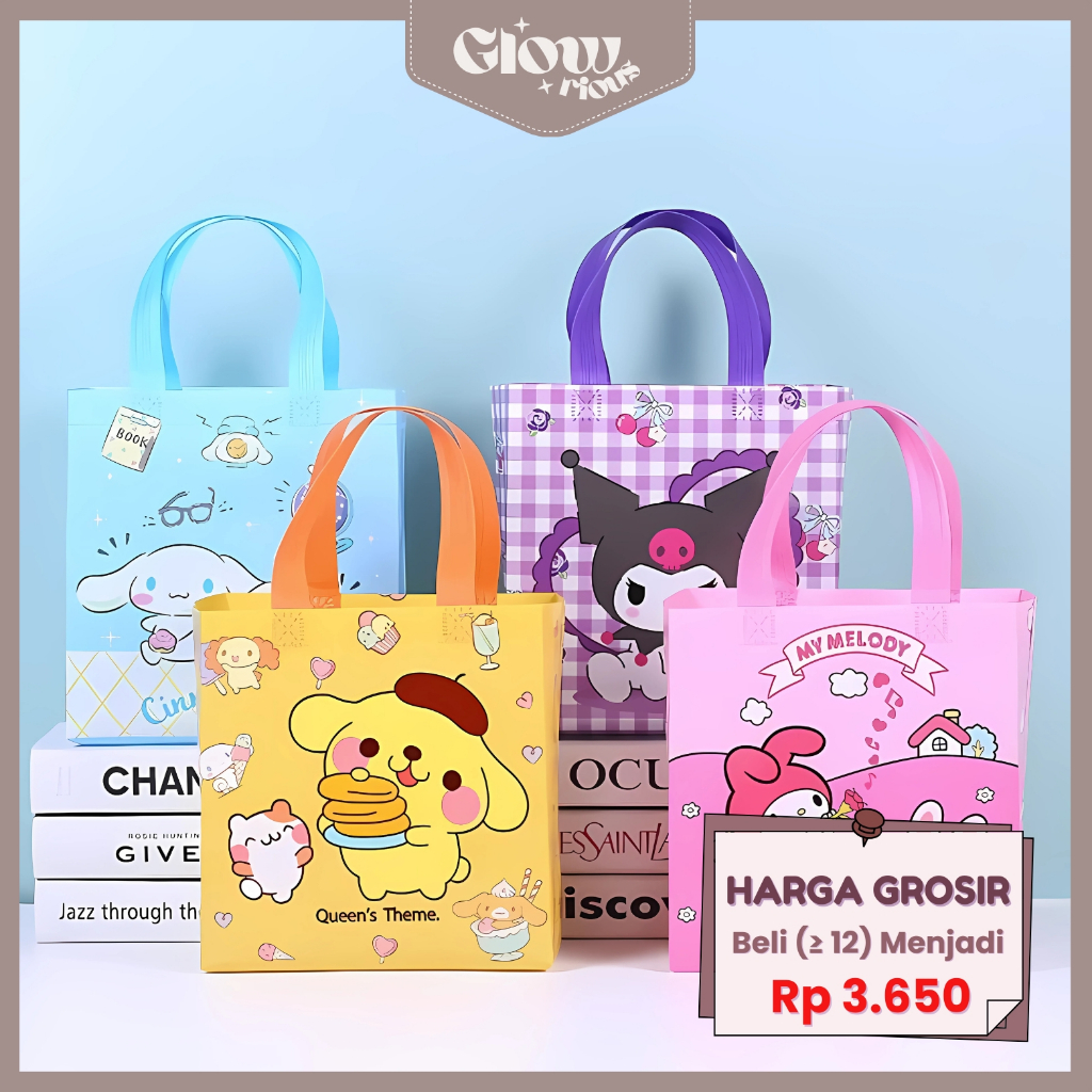 

GR Goodie Bag Ulang Tahun Tas Hadiah Karakter Kartun Lucu Hand Bag Kado Goodie Bag / Tote Bag MMG19