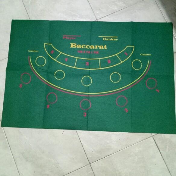 Karpet Mat Alas Taplak Meja Pola Berbeda Kedua Sisi Permainan Texas Hold'Em Poker & Baccarat Pesta A