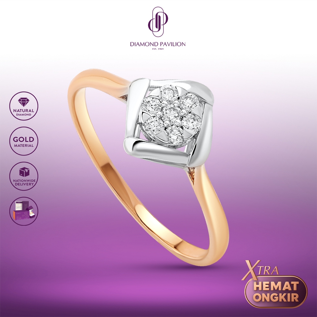 Diamond Pavilion Cincin Emas Batu Berlian Liany Ring