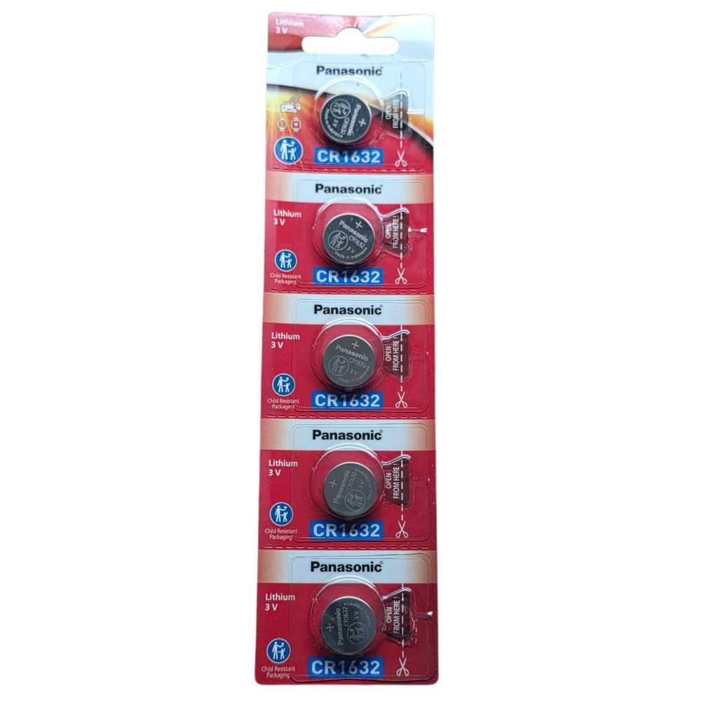 ( LEMBARAN ) BATERAI CR 1632 PANASONIC batre remot mobil batre remot motor battery jam tangan