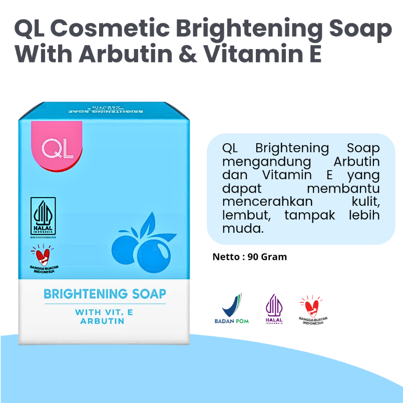 Sabun cuci muka brightening  mencerahkan kulit wajah Ql cosmetic 90gr