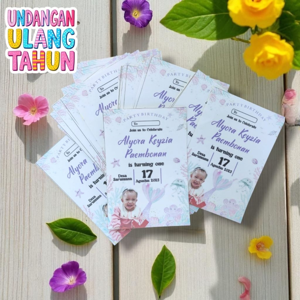 UNDANGAN ULANG TAHUN CUSTOM UNDANGAN ULANG TAHUN KEMAS PLASTIK UNDANGAN ULANG TAHUN MURAH