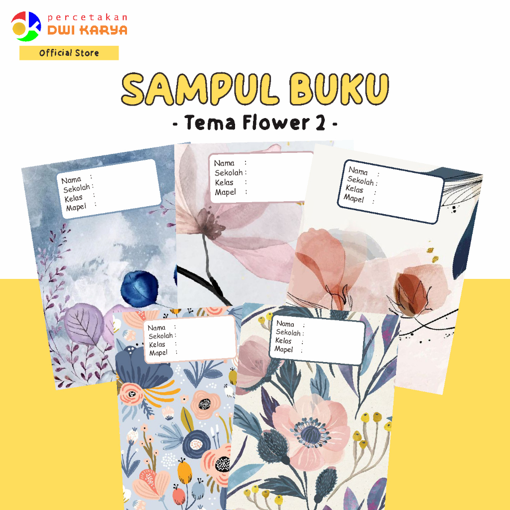 

Sampul Buku Flower (2) Uk 21x16 Cm Bisa Request Ukuran