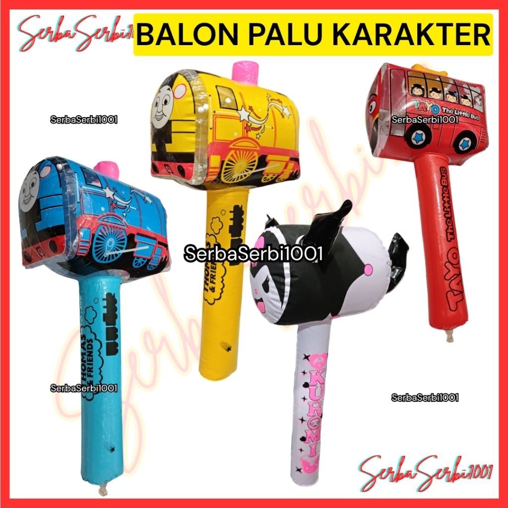 MAINAN BALON PALU EMPUK / MAINAN ANAK / BALON PALU KUROMI