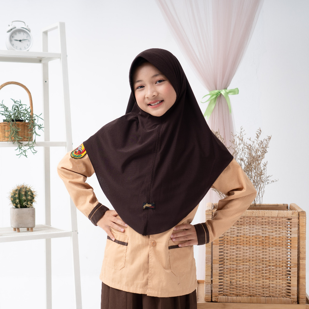 JUMA Hijab Anak Sekolah Kerudung Instan SD SMP SMA Jilbab Jersey Premium