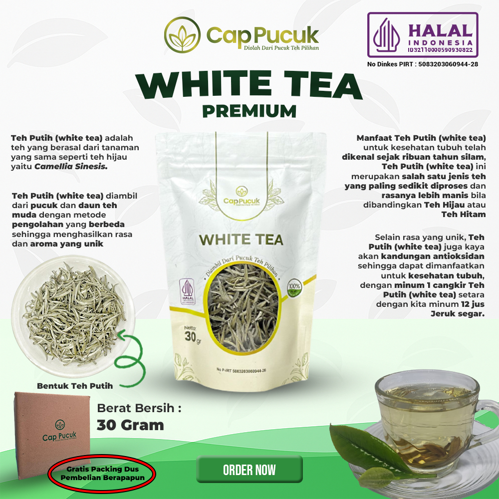 

TEH PUTIH (WHITE TEA) CAP PUCUK