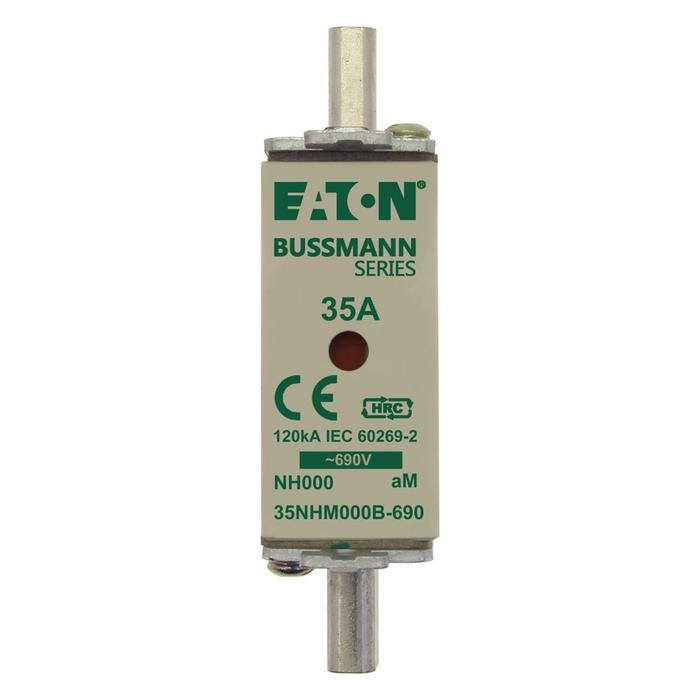 Fuse Bussmann 35NHM000B-690 35A 690V aM Eaton Bussmann NH000 35A 690V