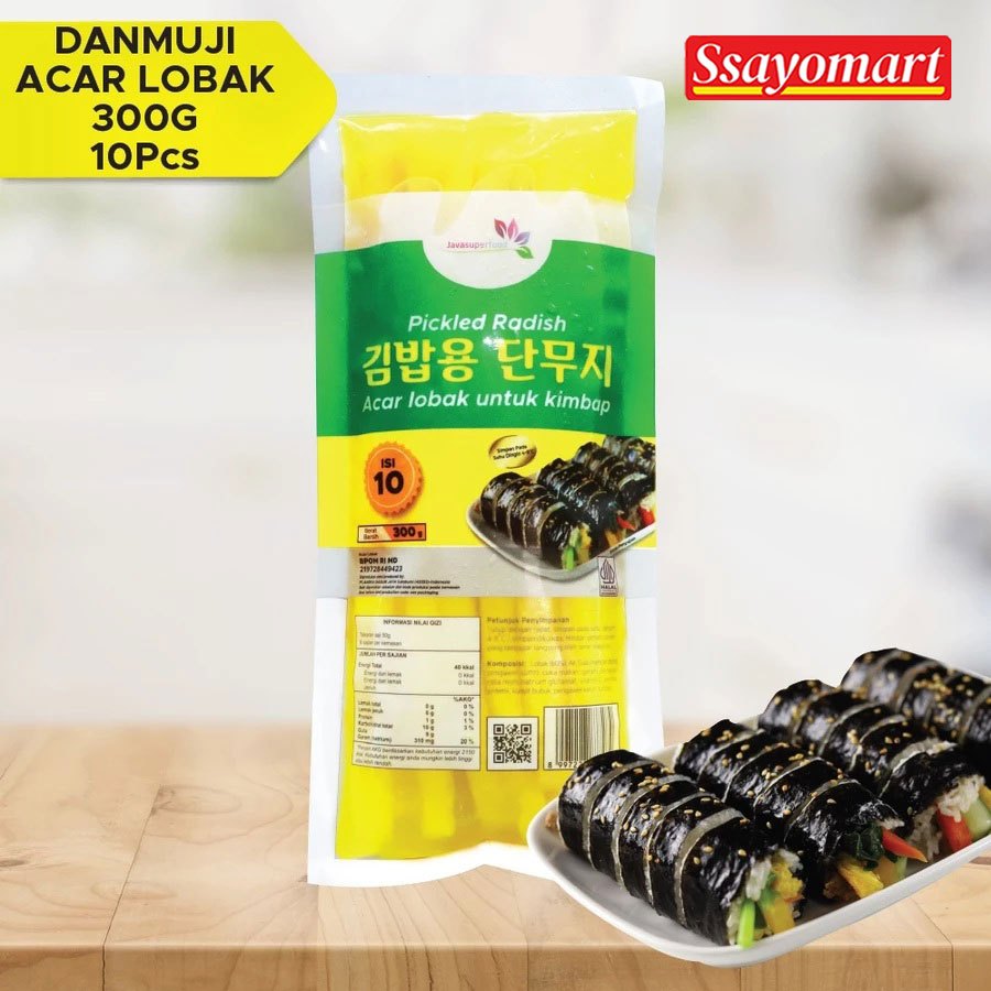 

Danmuji Panjang Kimbab Acar Lobak Kuning Untuk Kimbab 300 Gram Isi 10 Potong Panjang