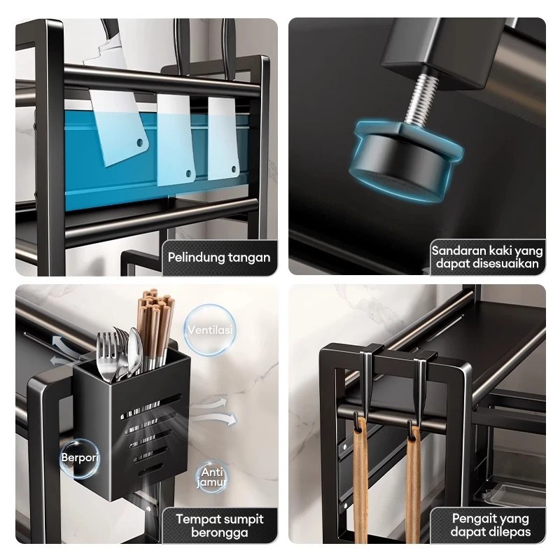 Rak Bumbu Dapur Rak Rempah Rak Penyimpanan Bumbu Dapur Rak Dapur Serbaguna Rak Penyimpanan Dapur