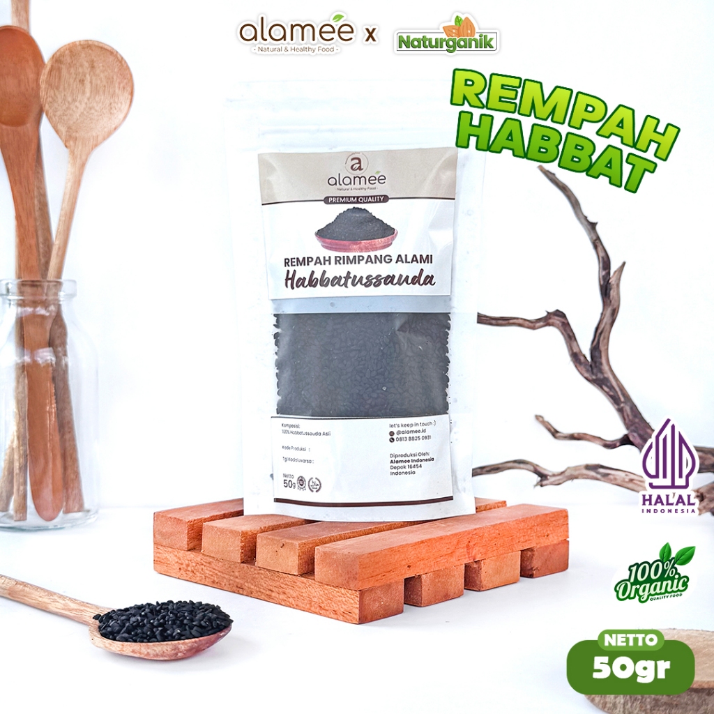 

ALAMEE Biji Habbatussauda Original Asli Jinten Hitam Biji Jintan Habatusauda 50 gram naturganik