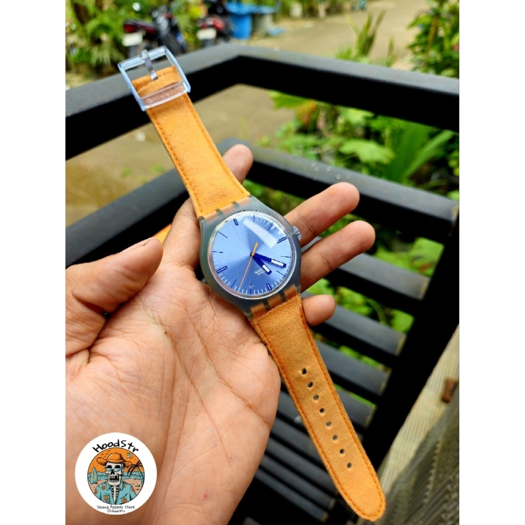 Jam Tangan Swatch X-Large Deep Blue - Bekas Original