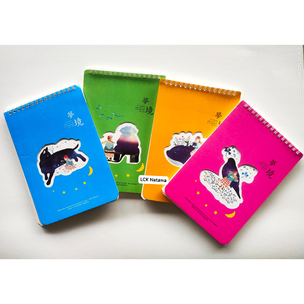 

Note Book Ring Spiral ukuran 14,5x20,5cm isi 40 lembar buku catatan spiral