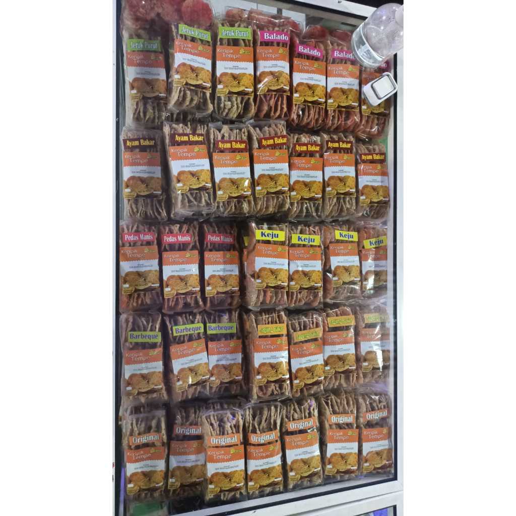 

Kripik Tempe 100gr Aneka rasa-rasa - Original, Balado, Keju, Barberque, Pedas Manis, Ayam Bakar, Jeruk Purut, Jagung Bakar - Hanya Rp. 12500