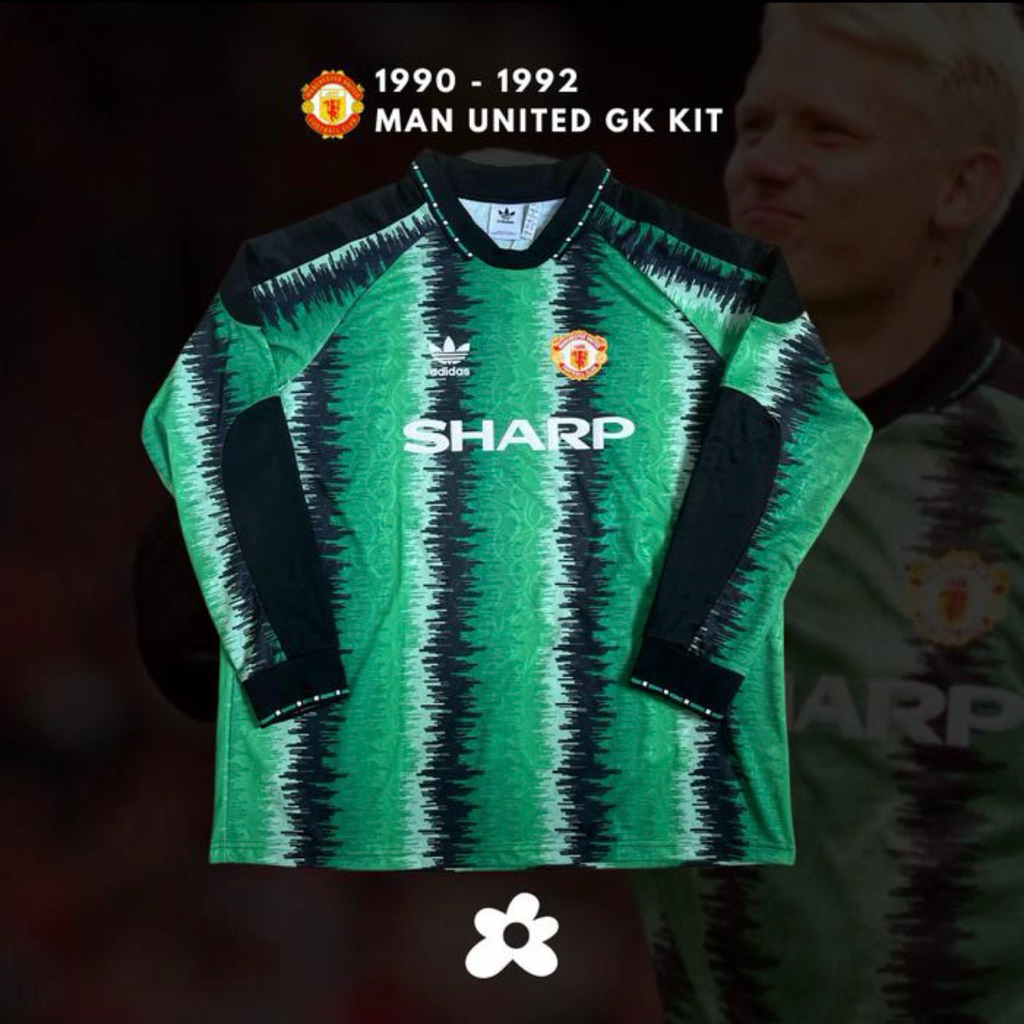 Jersey Original Manchester United Official Repro Reissue Goalkeeper Home Kit 1990 - 1992