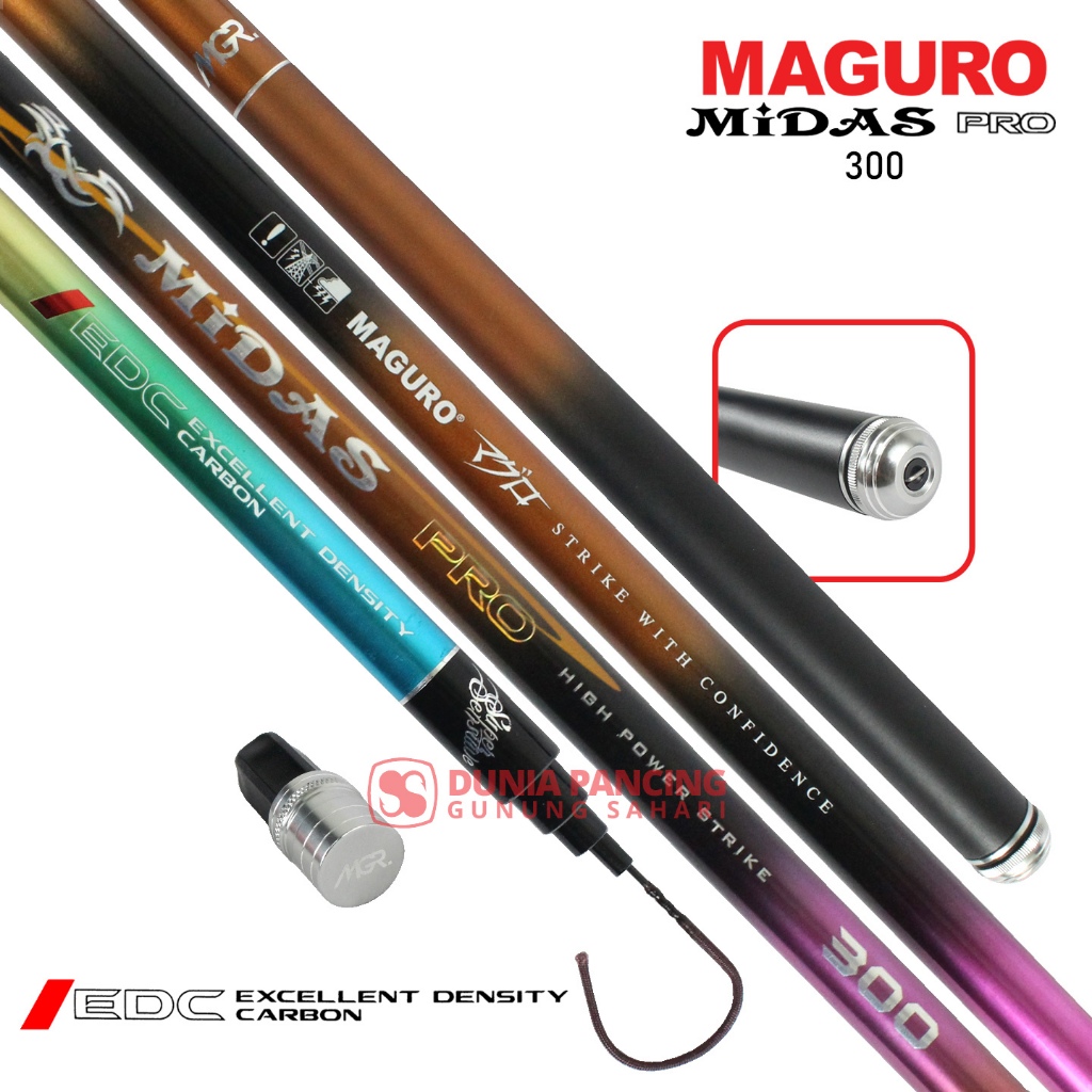 Joran Tegek | Pole Maguro Midas Pro | Panjang 3.0M | 3.3M | 3.6M | EDC Material Blank