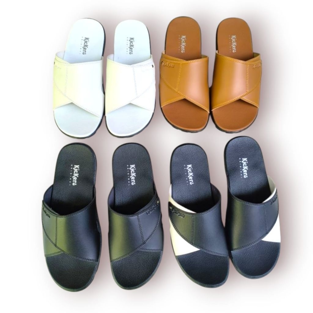 Sandal Selop Kulit Pria Kickers