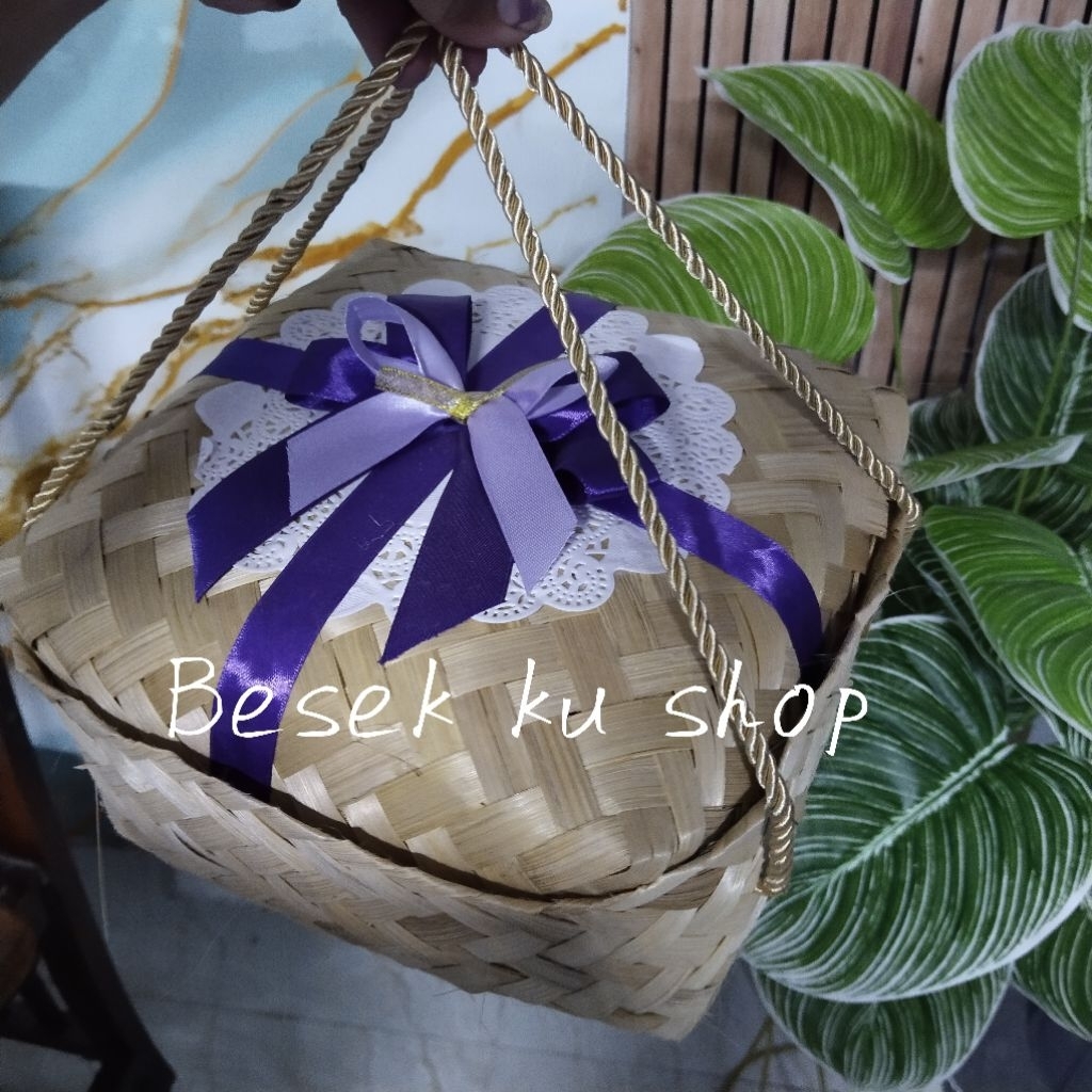 besek bambu 20x20 pakai tali jinjing