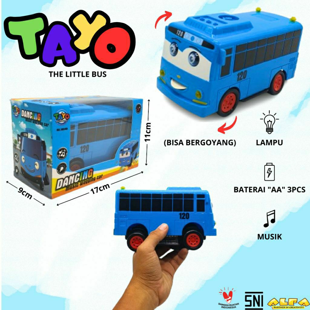 Mainan Tayo Bus Dancing Tayo Oleng Tayo Joget FREE BATERAI