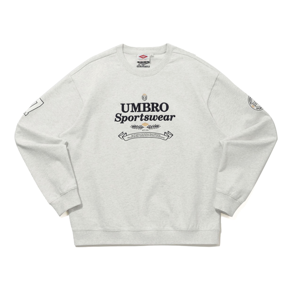 [ READY STOCK / OFFICIAL / NEW ] DAY6 × UMBRO SPORTSWEAR - HBL BRITISH CASUAL SWEARSHIRT OATMEAL GRE