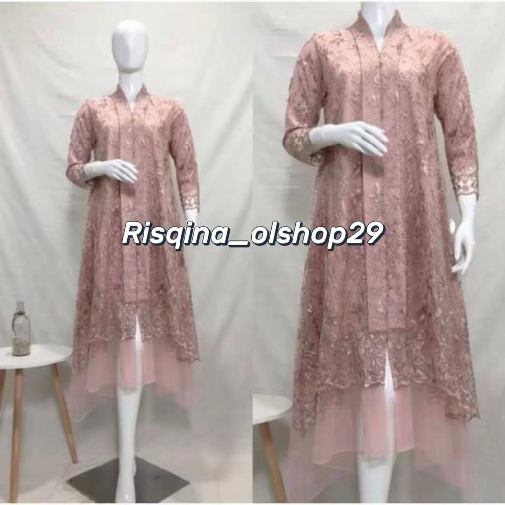 Kebaya Tunic Kartini Floy Tutu Busui / Kebaya Modern / Kebaya Pesta / Mini Dres /Dress Kebaya Burkat