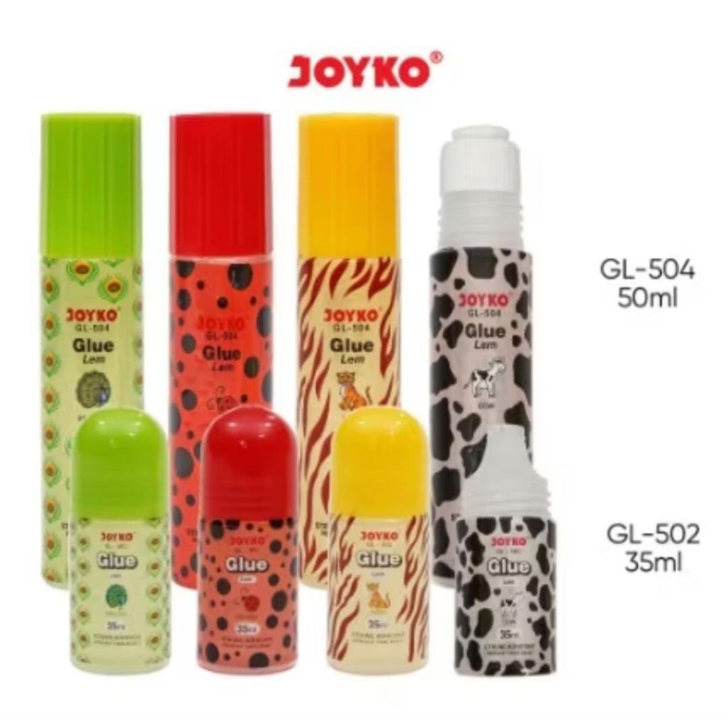 

(KS) Liquid Glue 50 ml Lem Cair Bening untuk Kertas Cover Animal Print Joyko