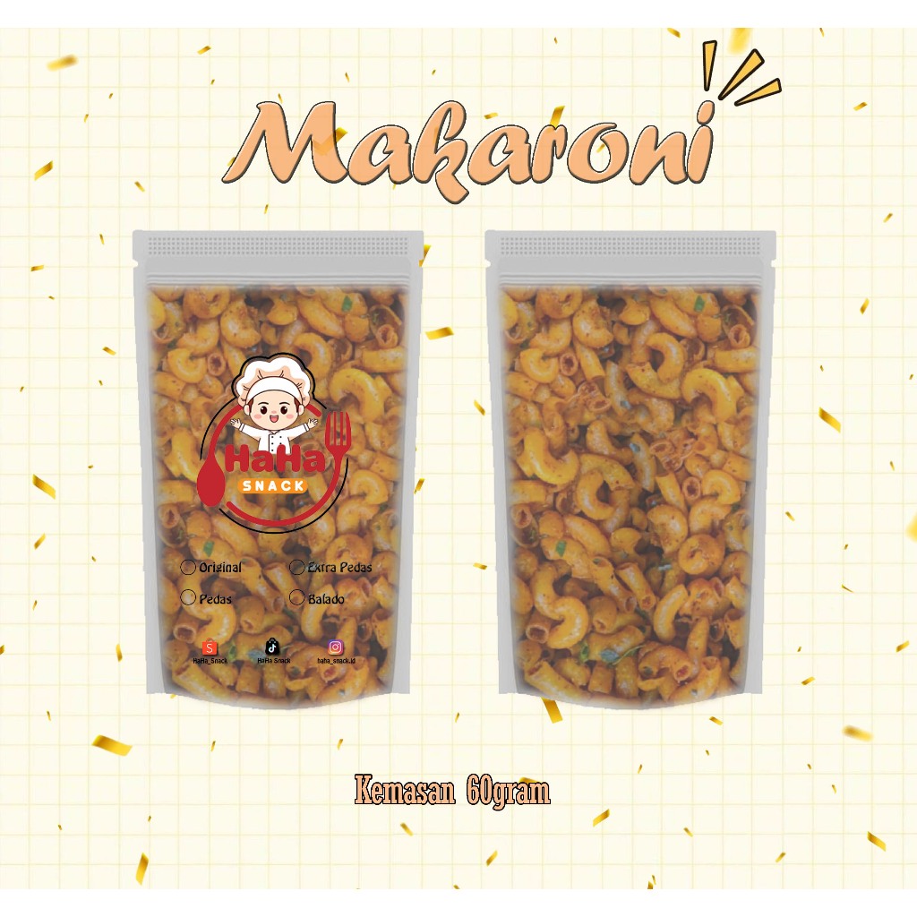 

MAKARONI PEDAS/MAKARONI/MAKRONI/MAKARONI TASIK/MAKARONI PIPA/MAKRONI RENYAH/MAKRONI GURIH. 60g