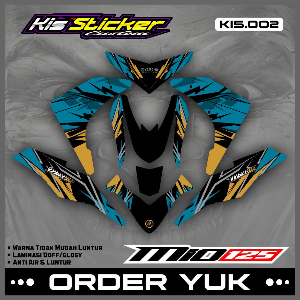 Decal Sticker Full Body Mio M3 / Mio Z / Mio 125 - Dekal Stiker Striping Variasi Mio M3 Custom Nama/