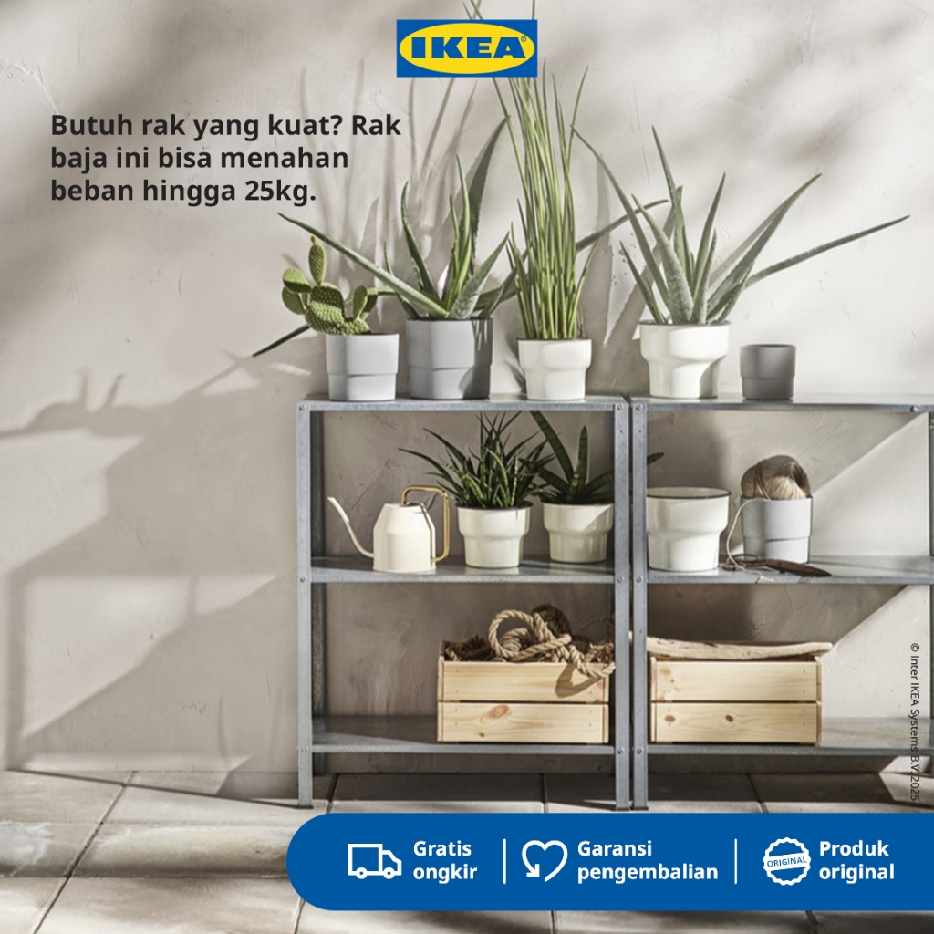 Ikea Hyllis Rak Besi Serbaguna Dalam/Luar Ruangan 60X27X74Cm