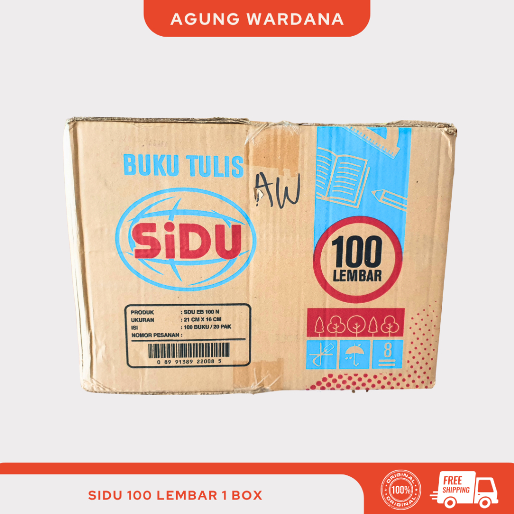 

BUKU TULIS SIDU 78 DAN 100 LEMBAR 1 BOX / DUS
