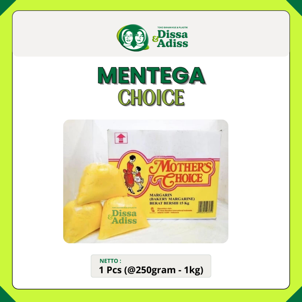 

Mother's Choice Margarine Repack 1kg , 500gram, 250gram - Tobaqdissa