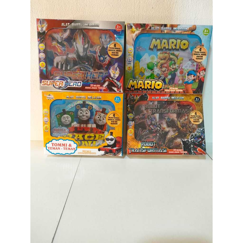 KIDZOONAA - MAINAN LAPTOP ANAK 4 BAHASA LAPTOP MAINAN 4 BAHASA MAINAN EDUKASI (GG008)