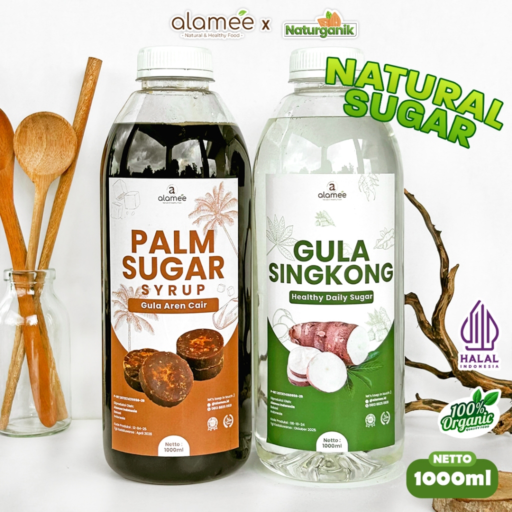 

alamee gula cair 1liter gula singkong gula aren quality murni tanpa bahan tambahan lain Naturganik
