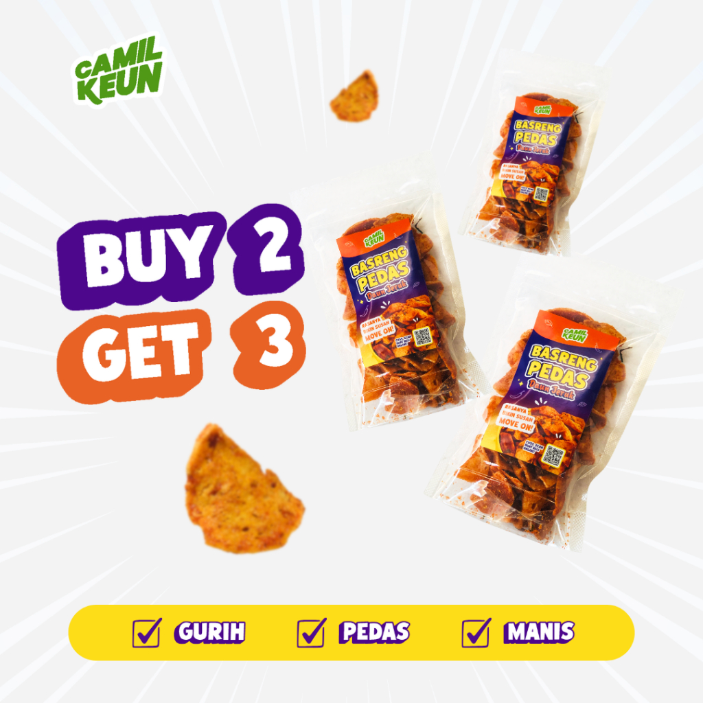 

Basreng Pedas Daun Jeruk BUY 2 GET 3