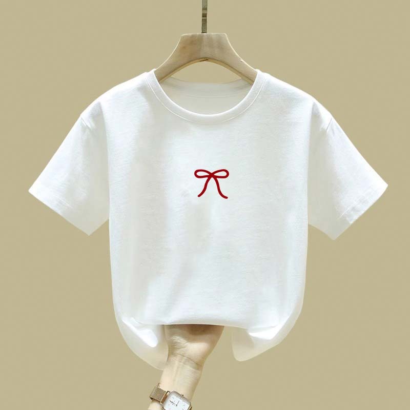 JiOJiO Motif pita kecil sederhana dan trendi gaya Korea pakaian anak baju anak perempuan baju anak l