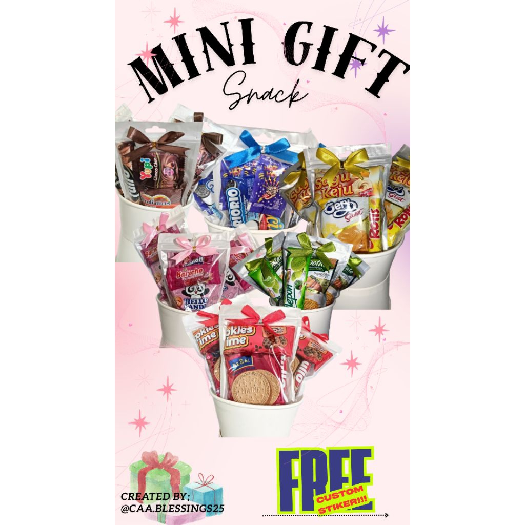 

Mini Gift Snack | [Free Custom Stiker] Mini Gift Snack Birthday | Mini Gift Snack Murah | Freebies Snack Pouch