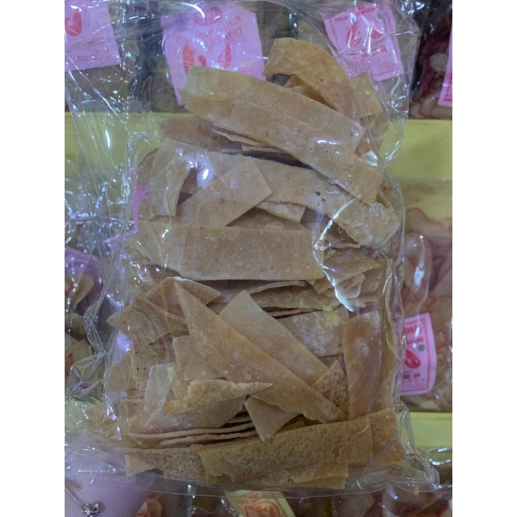 

Kerupuk Udang Asli Mentah Bentuk persegi panjang Rangsang 250gr