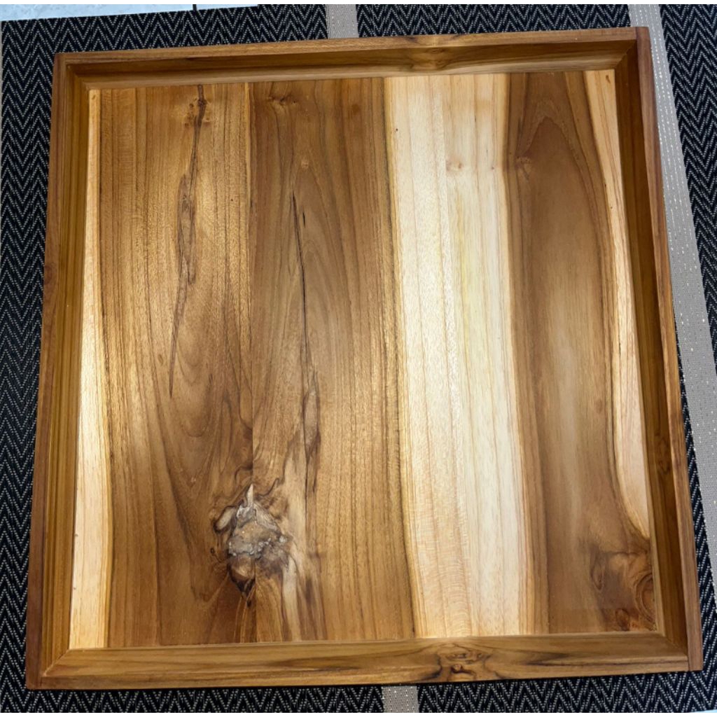 Nampan kayu jati asli