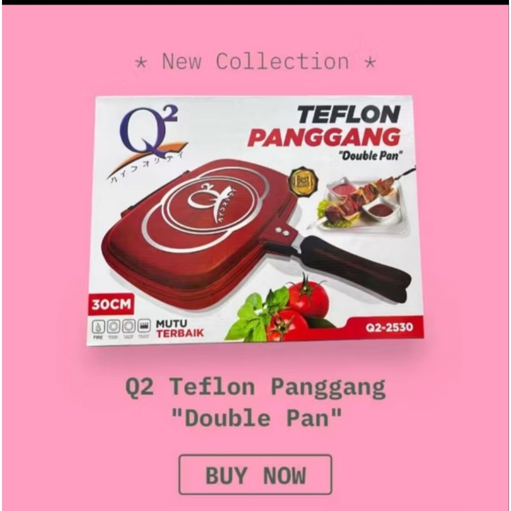 71. TEFLON PANGGANG DOUBLE GRILL PAN 30CM Q2-2530