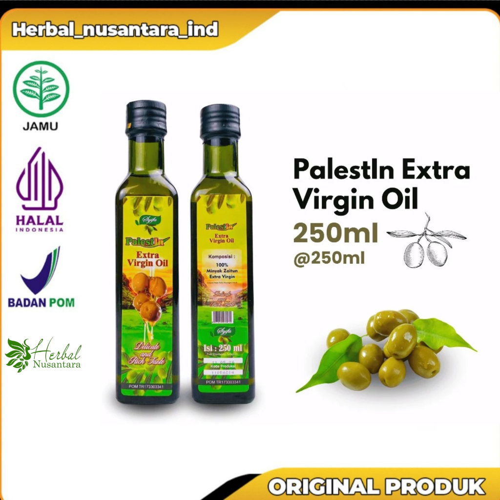 

MINYAK ZAITUN PALESTIN 250ML EXTRA VIRGIN OIL ( MINYAK ZAITUN MURNI ) BISA DIMINUM