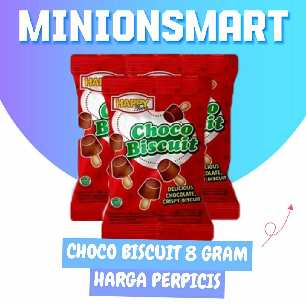 

choco biscuit, choco strawberry 8 gram, minionsmart