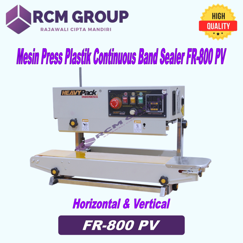 Continuous Band Sealer FR-800 PV Mesin Segel Plastik Standing Pouch