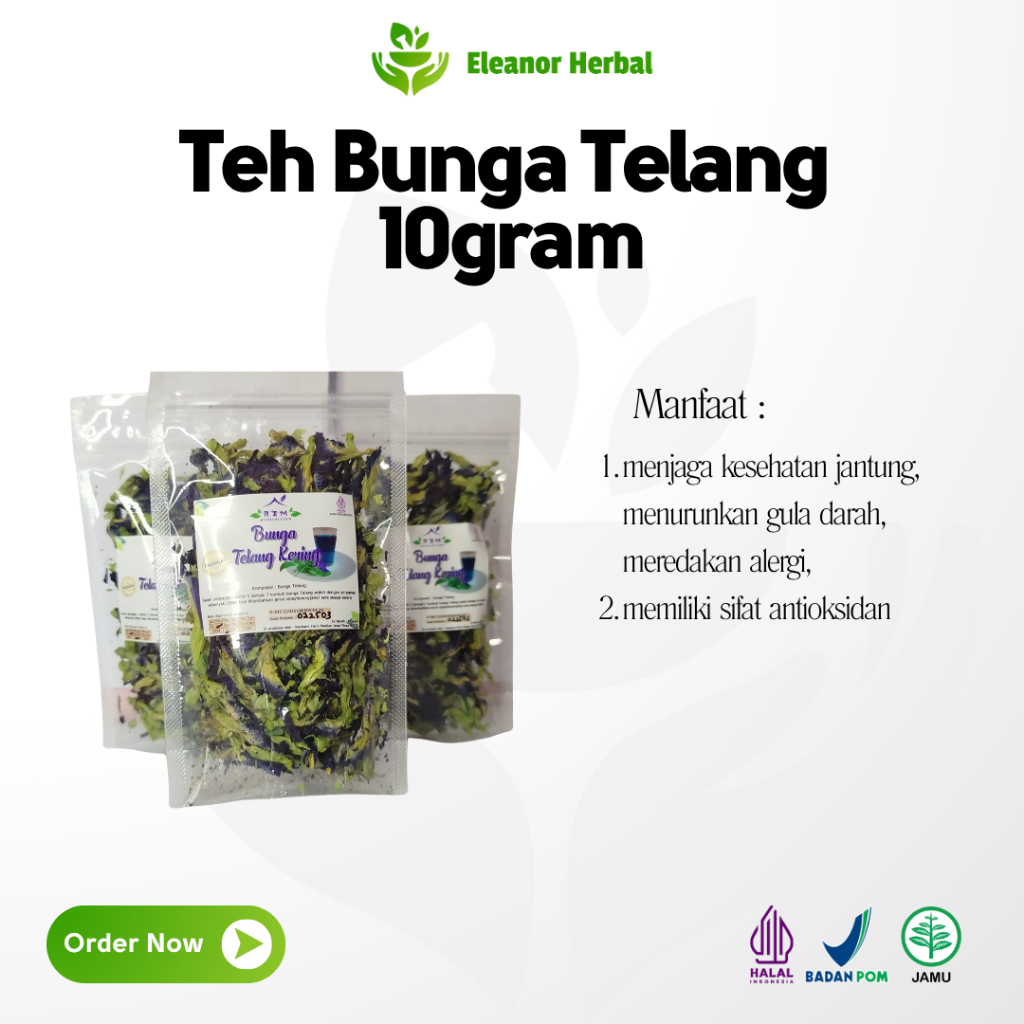 

Teh Bunga Telang Kering Murni 10gr / Blue Tea / Butterfly Pea Flower
