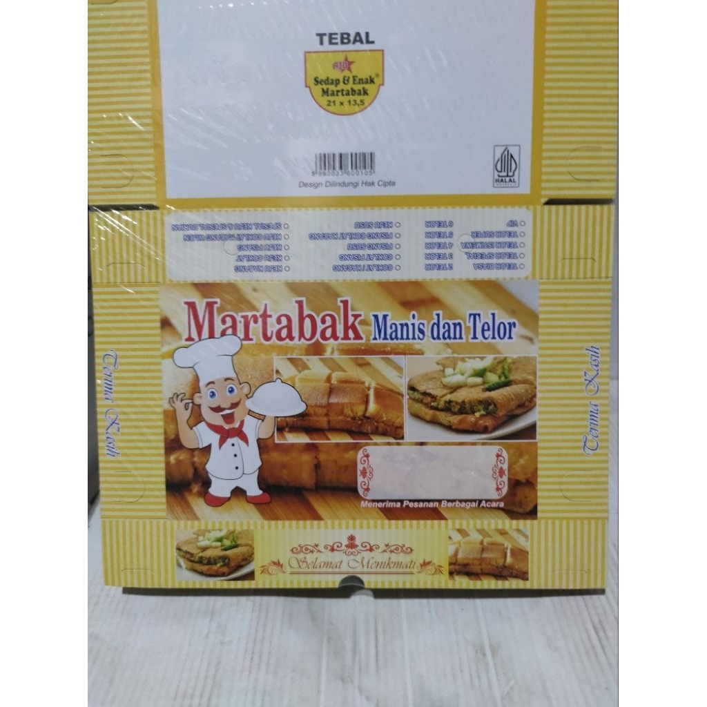 ( ISI 10 Pcs ) Dus Martabak Manis dan Telor / kotak Kraft martabak / Box Martabak