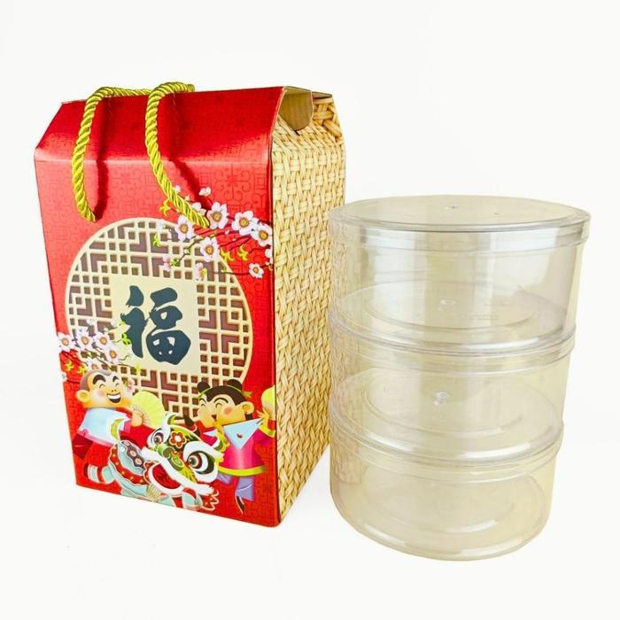 

Dus Jinjing isi 3 Toples 500 gr Box Kue Kering Imlek Packaging Hampers