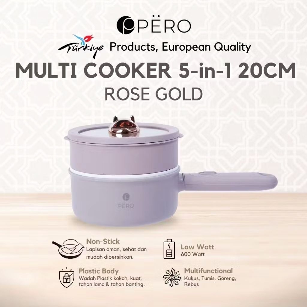 Pero Panci Listrik Multicooker 5in1 / Panci Serbaguna Multifungsi Mpasi