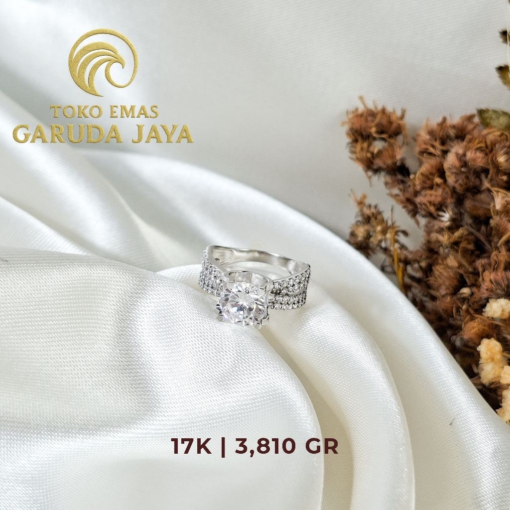 CINCIN WANITA SERAPHYNE WHITE GOLD 17K | CINCIN EMAS PUTIH 17K | CINCIN 3 GR